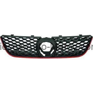 GRILLE DE CALANDRE ROUGE NOIR VERSION GTI LOOK VOLKSWAGEN POLO MAROC