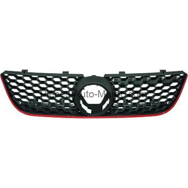 GRILLE DE CALANDRE ROUGE NOIR VERSION GTI LOOK VOLKSWAGEN POLO MAROC