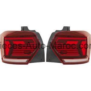 KIT DE FEUX ARRIÈRES LED ROUGE NOIR VOLKSWAGEN POLO MAROC