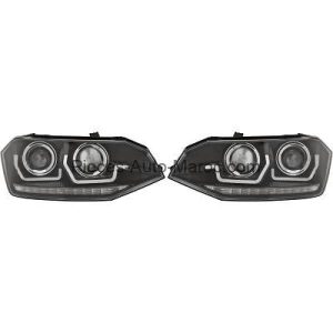 KIT DE PROJECTEURS PRINCIPAUX POUR CIRCULATION À DROIT H7 NOIR VOLKSWAGEN POLO MAROC