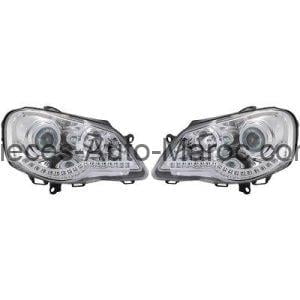 SET DE DEUX PHARES PRINCIPAUX H1 H1 CHROME VOLKSWAGEN POLO AU MAROC