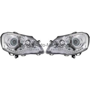 SET DE DEUX PHARES PRINCIPAUX H1 H1 CHROME VOLKSWAGEN POLO AU MAROC