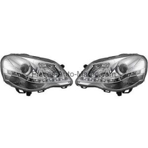 SET DE DEUX PHARES PRINCIPAUX H1 H1 CHROME VOLKSWAGEN POLO MAROC