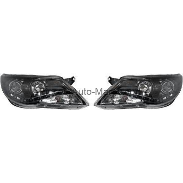 SET DE DEUX PHARES PRINCIPAUX H7 H1 AVEC CORRECTEUR VOLKSWAGEN TIGUAN MAROC