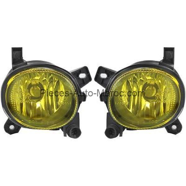 KIT DE PROJECTEURS ANTIBROUILLARD H11 DROIT GAUCHE JAUNE AUDI A4 MAROC