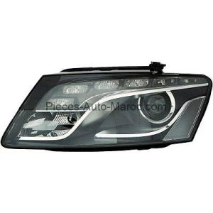 SET DE DEUX PHARES PRINCIPAUX NOIR LIMPIDE AUDI Q5 MAROC