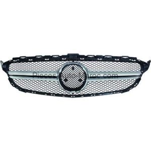 GRILLE DE CALANDRE CHROME NOIR SANS TROU EMBLÈME VERSION AMG LOOK MERCEDES C-KL. W205 MAROC