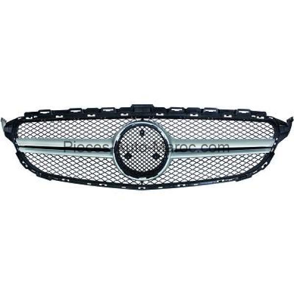 GRILLE DE CALANDRE CHROME NOIR SANS TROU EMBLÈME VERSION AMG LOOK MERCEDES C-KL. W205 MAROC