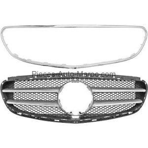 Grille de calandre type Sport-Optik chrome noir argent Mercedes E-Kl.E220-500 W212 MAROC