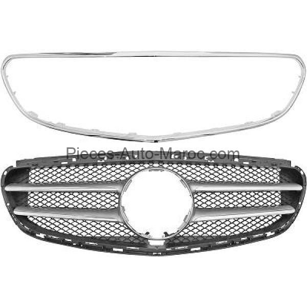 Grille de calandre type Sport-Optik chrome noir argent Mercedes E-Kl.E220-500 W212 MAROC