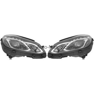 Kit de projecteurs principaux pour circulation à droit LED noir Mercedes E-Kl.E220-500 W212 MAROC