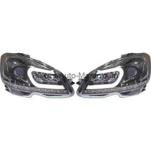 SET DE DEUX PHARES PRINCIPAUX H1 H1 AVEC CORRECTEUR MERCEDES CLASSE C (W204) MAROC