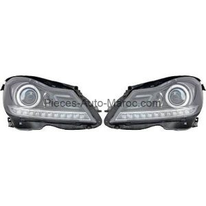 SET DE DEUX PHARES PRINCIPAUX H7 H7 MERCEDES CLASSE C (W204) MAROC