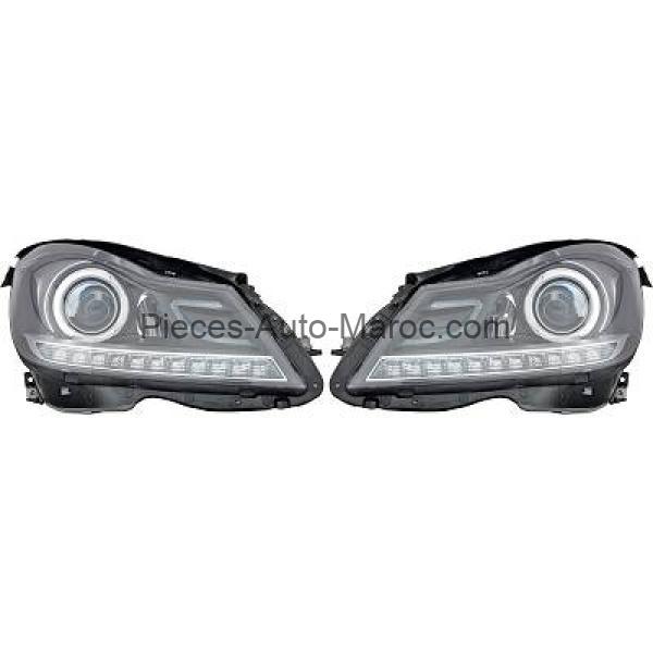 SET DE DEUX PHARES PRINCIPAUX H7 H7 MERCEDES CLASSE C (W204) MAROC
