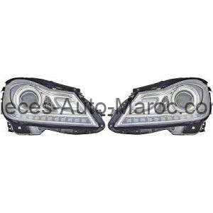 SET DE DEUX PHARES PRINCIPAUX H7 H7 MERCEDES CLASSE C (W204) MAROC