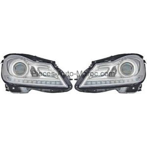 SET DE DEUX PHARES PRINCIPAUX H7 H7 MERCEDES CLASSE C (W204) MAROC