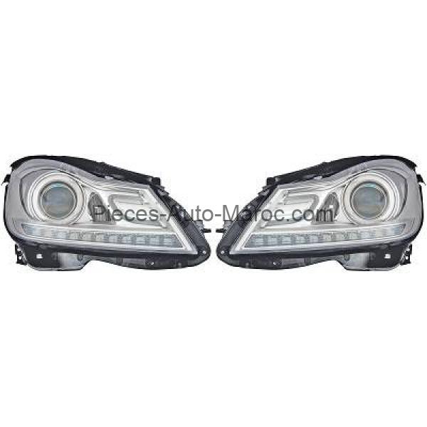 SET DE DEUX PHARES PRINCIPAUX H7 H7 MERCEDES CLASSE C (W204) MAROC