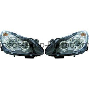 Set de Deux Phares Principaux Noir Opel Corsa Maroc