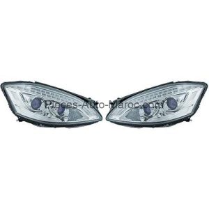 Set de deux phares principaux H9 H7 MERCEDES CLASSE S (W221) MAROC