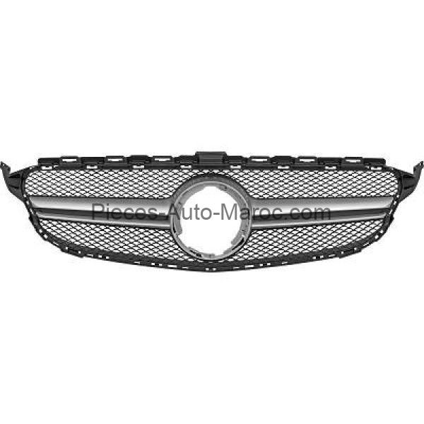 grille de calandre argent pour version sans système d'aide à la conduite version Sport Optik Mercedes C-Kl. W205 MAROC