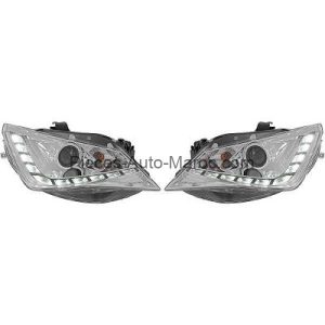 Set de Deux Phares Principaux Chrome Limpide SEAT IBIZA 5 Maroc