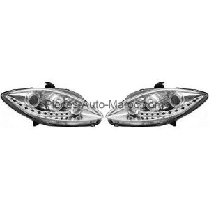 Set de Deux Phares Principaux H1/H1 Chrome SEAT ALTEA Maroc