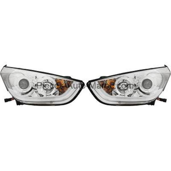 Set de Deux Phares Principaux H7-H1 Chrome HYUNDAI IX35 Maroc