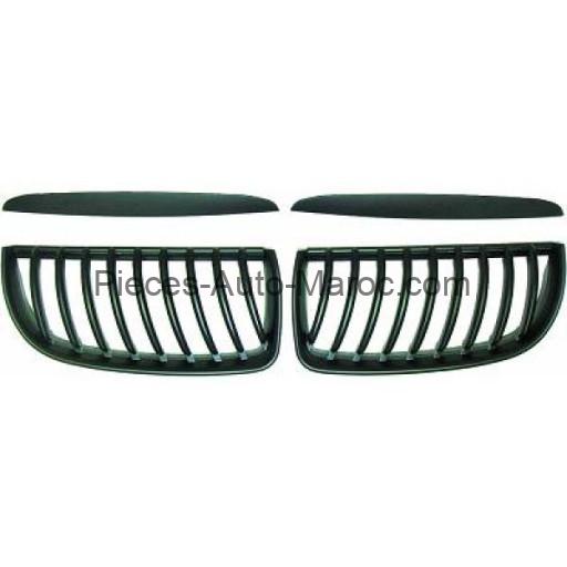 Grille Centrale de Pare Chocs Avant 4 Pièces BMW Série 3 (E90, E91) Maroc