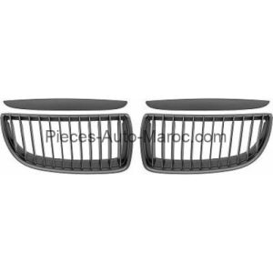 Grille de Calandre Noir Mat Version Sport Performance BMW 3-Reihe (E90-91-92) Maroc