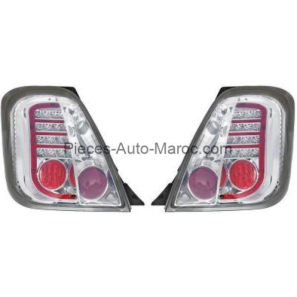 Kit de Feux Arrières Version LED chrome FIAT 500 + ABARTH de 07 Maroc