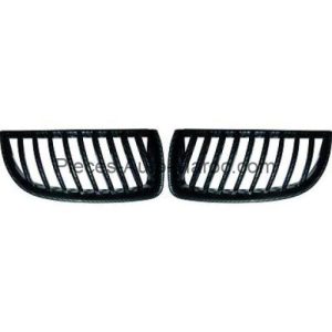 Set Grilles de Calandres Droite et Gauche Carbone BMW Série 3 (E90, E91) Maroc