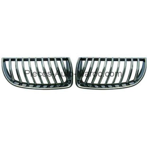 Set Grilles de Calandres Droite et Gauche Noir BMW Série 3 (E90, E91) Maroc