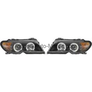 Set de Deux Phares Principaux H7- H1 noir BMW Série 3 (E46) Maroc