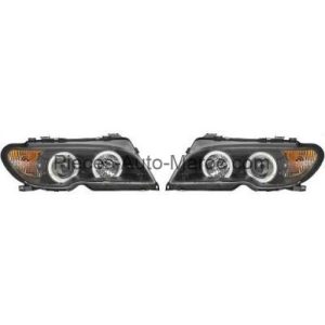Set de Deux Phares Principaux H7- H1 noir BMW Série 3 (E46) Maroc
