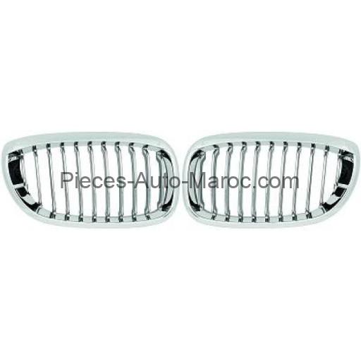 Set des Deux Calandres Cadre et Lame Chrome Intérieur Noir BMW Série 3 (E46) Maroc