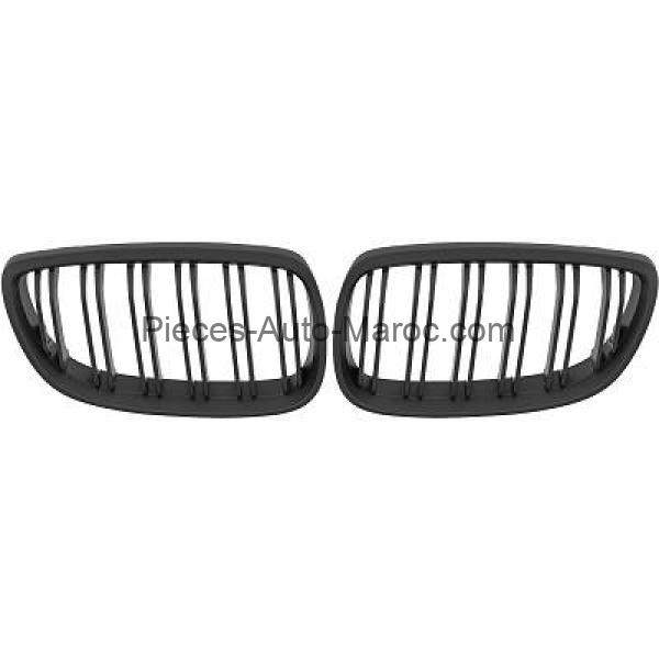 Grille de Calandre Noir Mat 14 Nervures BMW 3-Reihe E92-93 Coupe-Cabrio 06-10 Maroc