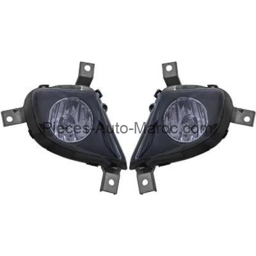 Kit de Projecteurs Antibrouillard Chrome Droit - Gauche Gris Fumée BMW 3-Reihe (E90-91-92) Maroc