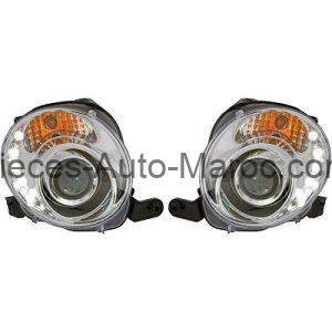 Set de Deux Phares Principaux H1- H1 Chrome FIAT 500 de 07 à 15 Maroc