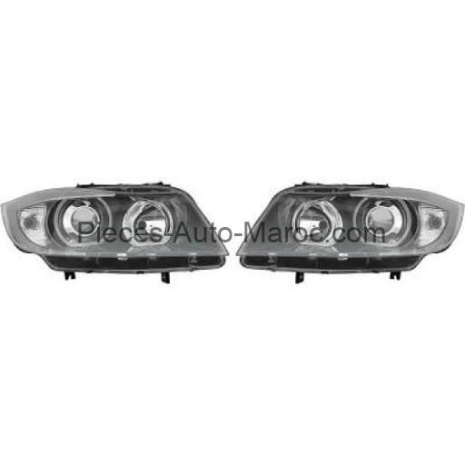 Set de Deux Phares Principaux H7-H7 Noir BMW Série 3 (E90, E91) Maroc