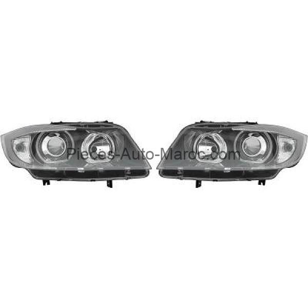Set de Deux Phares Principaux H7-H7 Noir BMW Série 3 (E90, E91) de 05 à 12 Maroc