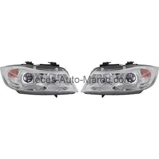 Set de Deux Phares Principaux Lampe à Décharge BMW Série 3 (E90, E91) Maroc