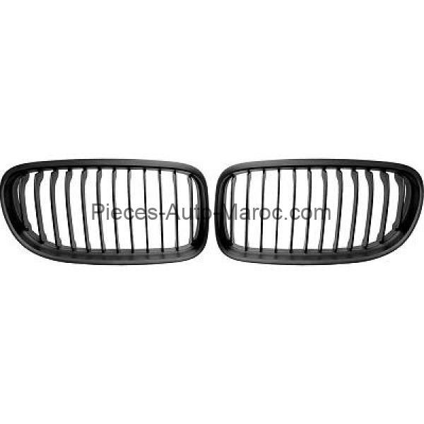 Set des Deux Grilles de Calandre Noir BMW Série 3 (E90, E91) de 08 Maroc