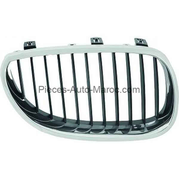 Grille de Calandre Chrome-Noir Droit BMW 5-Reihe (E60-61) 03-07 Maroc