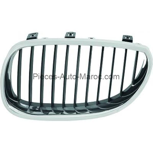 Grille de Calandre Chrome-Noir Gauche BMW 5-Reihe (E60-61) 03-07 Maroc