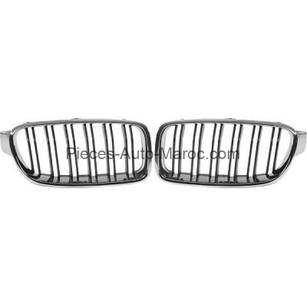 Grille de Calandre Noir Chrome Version Sport-Optic BMW 3-Reihe Lim-Tour.(F30-31) 11-15 Maroc