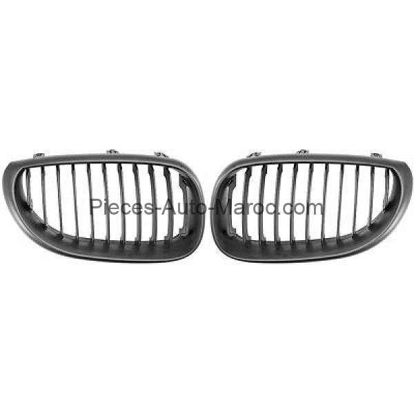 Set Calandres Droite et Gauche Noir BMW Série 5 (E60, E61) de 03 à 07 Maroc