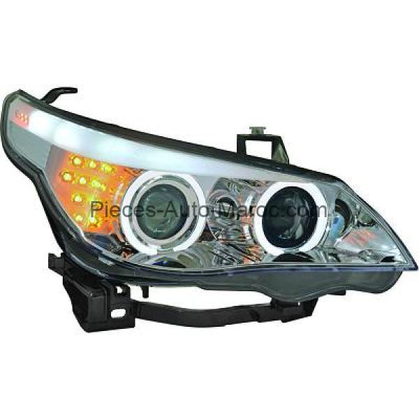 Set de Deux Phares Principaux Chrome pour Clignotant (LED) BMW Série 5 (E60, E61) de 03 à 07 Maroc