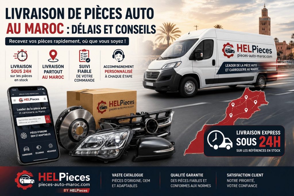Livraison de pièces auto au Maroc : délais et conseils