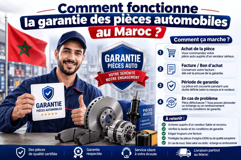 garantie des pièces automobiles au Maroc